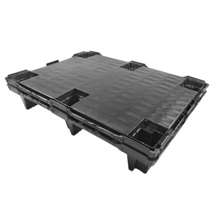 Palette en plastique légère dimensions 800x600x130mm - plancher plein